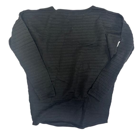 Calvin Klein Women's Black Ribbed Crew Neck Top Size S - Picture 2 of 5
